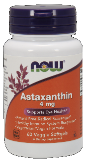Astaxanthin (4mg, 60 softgels) NOW Foods